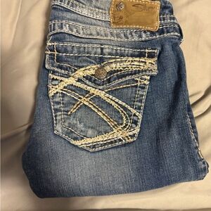 Silver Jeans Women's Denim with Tan Stitching